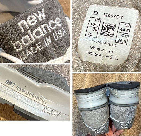 画像2: USA製【ニューバランス】new balance【997】グレー スニーカー【28.5ｃｍ】  (2)