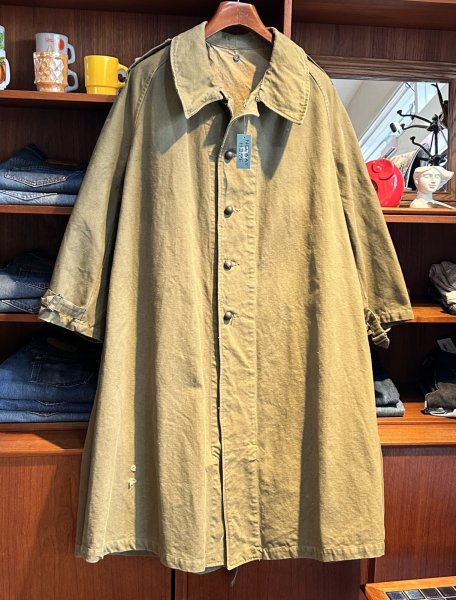 画像4: 50's~【ビンテージ】【フランス軍】フレンチアーミー【オリーブ】【モーターサイクルコート】【サイズ１】  (4)