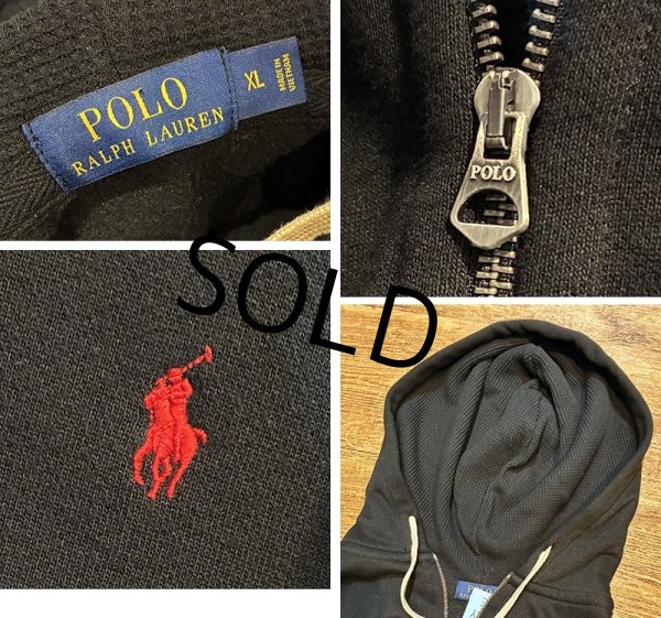 画像2: 【ラルフローレン】【POLO ralph lauren】ブラック【黒】フルジップ【パーカー】【サイズＸＬ】  (2)