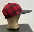 画像7: ほぼ未使用品 USA製【赤×黒】チェック【バッファローブレイド】バッファローチェック【ウールキャップ】【サイズフリー】  (7)