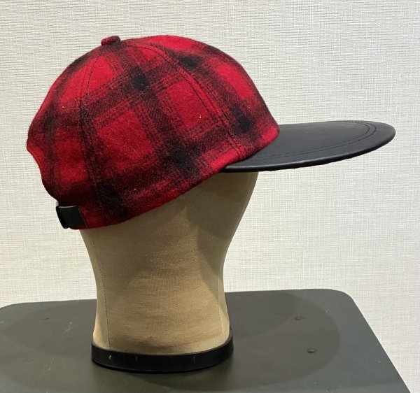 画像7: ほぼ未使用品 USA製【赤×黒】チェック【バッファローブレイド】バッファローチェック【ウールキャップ】【サイズフリー】  (7)