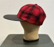 画像6: ほぼ未使用品 USA製【赤×黒】チェック【バッファローブレイド】バッファローチェック【ウールキャップ】【サイズフリー】  (6)