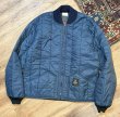 画像1: USA製【ビンテージ】【Refrigi Wear】【紺】【キルティングジャケット】【ジップアップブルゾン】【サイズL】  (1)