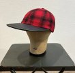 画像2: ほぼ未使用品 USA製【赤×黒】チェック【バッファローブレイド】バッファローチェック【ウールキャップ】【サイズフリー】  (2)