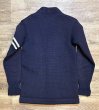 画像4: 50's【ビンテージ】【Stadium Sportswear】MUSIC【紺】【ウール】ローゲージカーディガン【レタードカーディガン】S程度  (4)