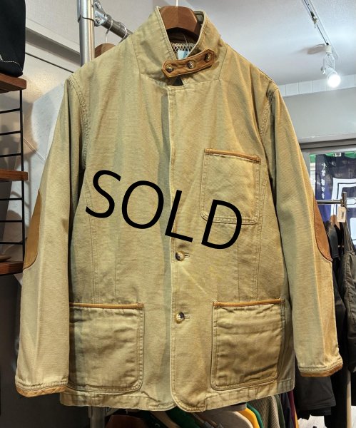 画像3: ORVIS【オービス】【ベージュ】レザーアクセント【ブルゾン】【コットンジャケット】 テーラードジャケット【サイズ40】  (3)