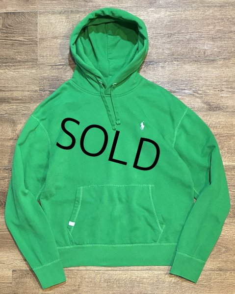 画像1: ビンテージ RALPH LAUREN【ラルフローレン】【緑】パーカー【コットンパーカー】【サイズL】  (1)