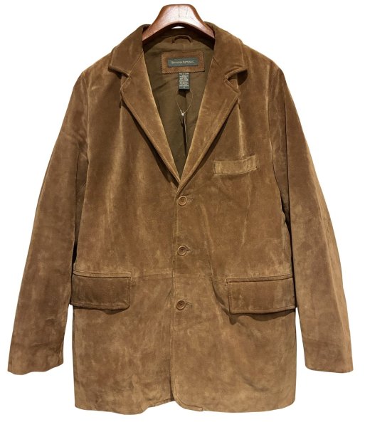 画像1: 90's【ビンテージ】【BANANA REPUBLIC】バナナリパブリック【ブラウン】スエード【スエードジャケット】テーラード【サイズS】  (1)