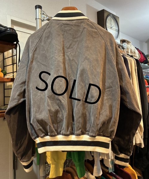 画像4: 【ラルフローレン】【POLO RALPH LAUREN】【チャコール×白】【ブルゾン】ジャケット【スタジャン】【サイズＬ】  (4)