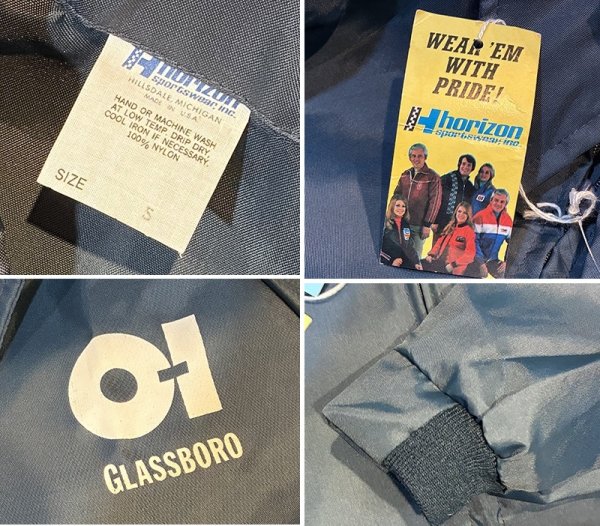 画像2: 【デッドストック】【USA製】【ビンテージ】【Horizon】【紺】ナイロン【ジャケット】【サイズS】  (2)