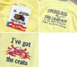 画像2: ~90’ｓ【USA製】【FRUIT OF THE LOOM】【フルーツオブザルーム】蟹【黄色】【 I've got the crabs】【スウェット】【サイズＸＬ】  (2)
