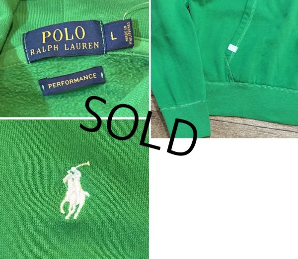 画像2: ビンテージ RALPH LAUREN【ラルフローレン】【緑】パーカー【コットンパーカー】【サイズL】  (2)
