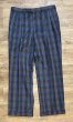 画像4: 【ほぼ未使用】ビンテージ【イタリー製】【Take6 Kashani】【黒×青】チェック【ウールスラックス】【ウールパンツ】【W34程度】  (4)
