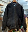 画像3: ビンテージ【BRITRCHES】【黒】【スエードブルゾン】【中綿入り】ジップアップジャケット【サイズXL】  (3)