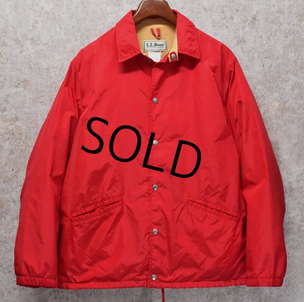 画像1: 80's【USA製】【L.L.Bean】LLビーン【赤】【コーチジャケット】【ジャケット】ナイロンジャケット【サイズＬ】  (1)