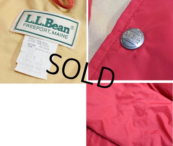 画像2: 80's【USA製】【L.L.Bean】LLビーン【赤】【コーチジャケット】【ジャケット】ナイロンジャケット【サイズＬ】  (2)