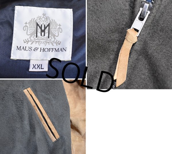 画像2: 【MAUS&HOFFMAN】【ビンテージ】【ウール×スエード】ブルゾン【サイズXXL】  (2)