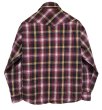 画像3: 【USA製】ビンテージ【DAKOTA】紫ｘ黒【チェック柄】フランネルシャツ【ウエスタンシャツ】【サイズＭ】  (3)