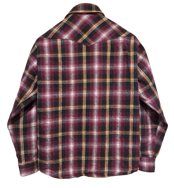 画像3: 【USA製】ビンテージ【DAKOTA】紫ｘ黒【チェック柄】フランネルシャツ【ウエスタンシャツ】【サイズＭ】  (3)