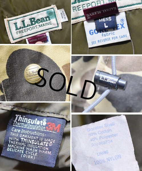 画像2: 80's【ビンテージ】【ＬＬビーン】【L.L.Bean】【ダックハンターカモ】カモ柄 ゴアテックス シンサレート入り【マウンテンパーカー】【サイズL】  (2)