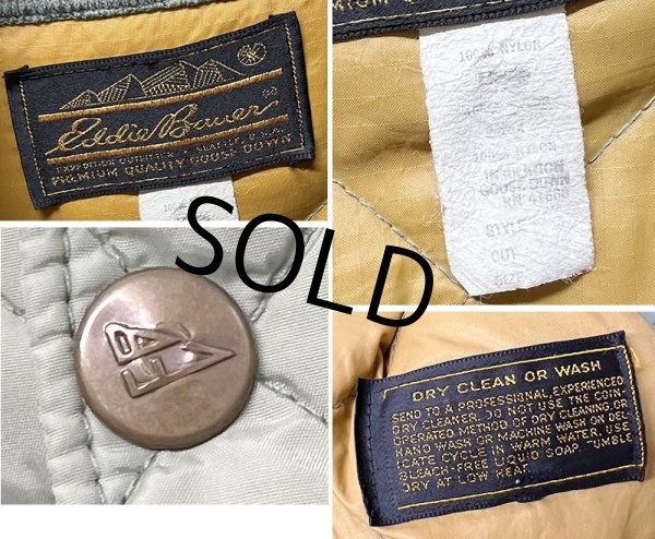 画像2: 90's~【ビンテージ】【Eddie Bauer】【エディーバウアー】【緑】【キルティングジャケット】【キルティングジップアップブルゾン】【サイズL】  (2)