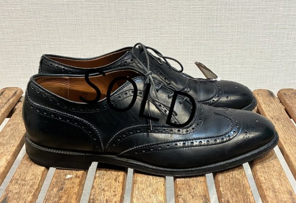 画像2: USA製【ビンテージ】【オールデン】alden【ウィングチップ】黒【ブラック】【レザーシューズ】【9 1/2 D】【28.5cm程度】  (2)