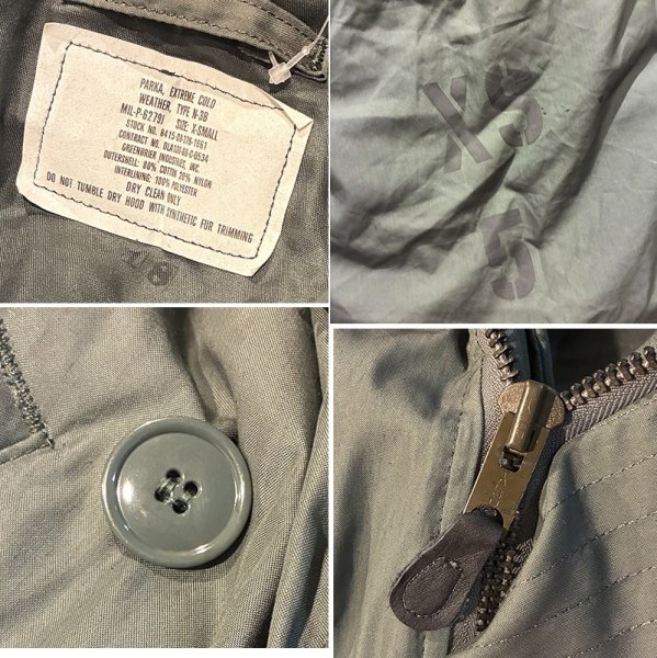 画像2: デッドストック!! 80's【ビンテージ】米軍実物【USAF】GREENBRIER INDUSTRIES製 ステンシル入り【N-3B】【フライトジャケット】【サイズXS】  (2)