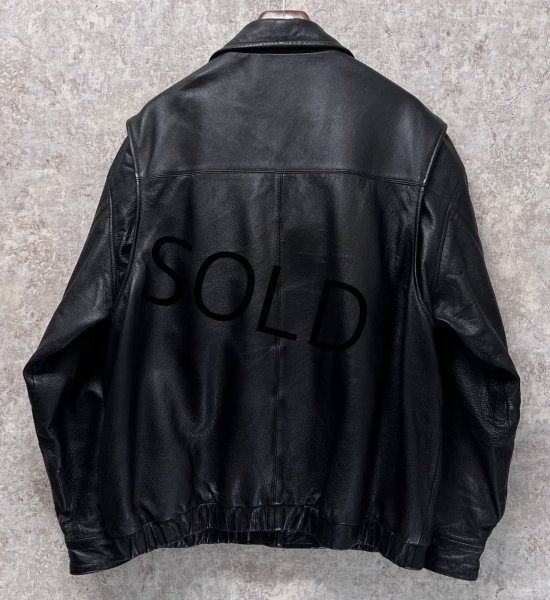 画像3: 【ビンテージ】【STJOHNS'BAY】【セントジョーンズベイ】【ブラック】ジップアップ【レザージャケット】【サイズXＬ】  (3)