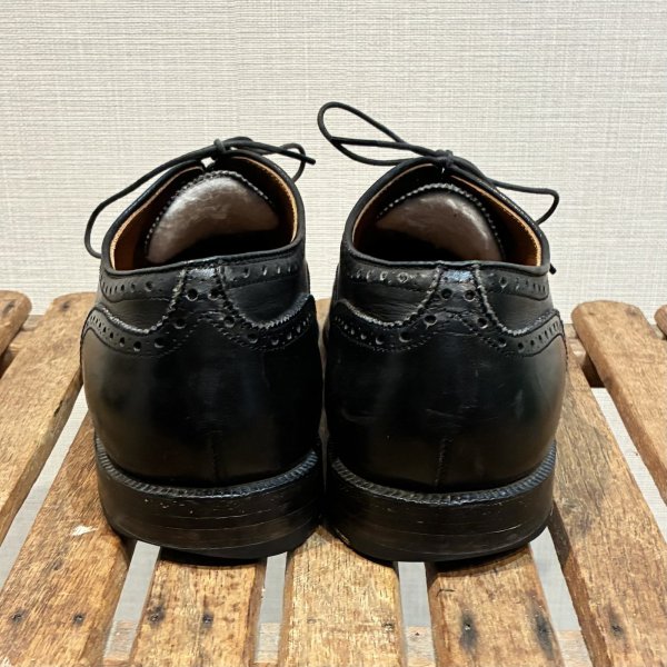画像4: USA製【ビンテージ】【オールデン】alden【ウィングチップ】黒【ブラック】【レザーシューズ】【9 1/2 D】【28.5cm程度】  (4)