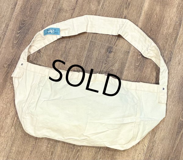 画像3: 80's~【デッドストック】USA製【ビンテージ】【生成り×青】【USA TODAY】【ニュースペーパーバッグ】【ショルダーバッグ】  (3)