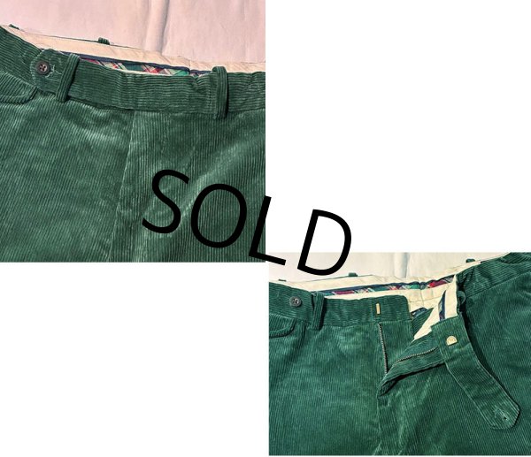 画像3: ビンテージ【ラルフローレン】POLO RALPH LAUREN【FINE TAILORING】【緑】【コーデュロイパンツ】【36×34】  (3)