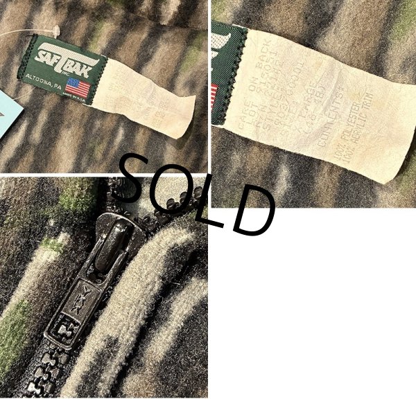 画像2: 80's~【USA製】ビンテージ【SAFTBAK】サフトバック【ツリーカモ】フリースジャケット 【サイズM程度】  (2)