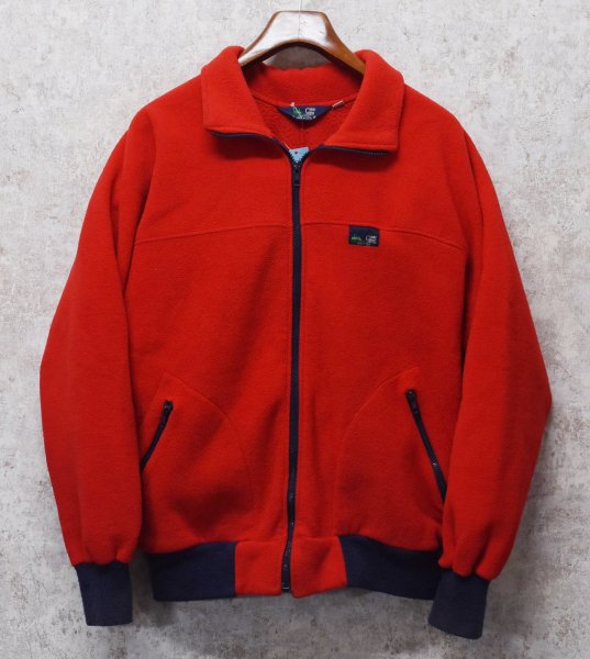 画像1: 90's【USA製】【GUIDE LINE】ガイドライン【赤】【フリースカーディガン】フリースジャケット【サイズＸＬ】  (1)