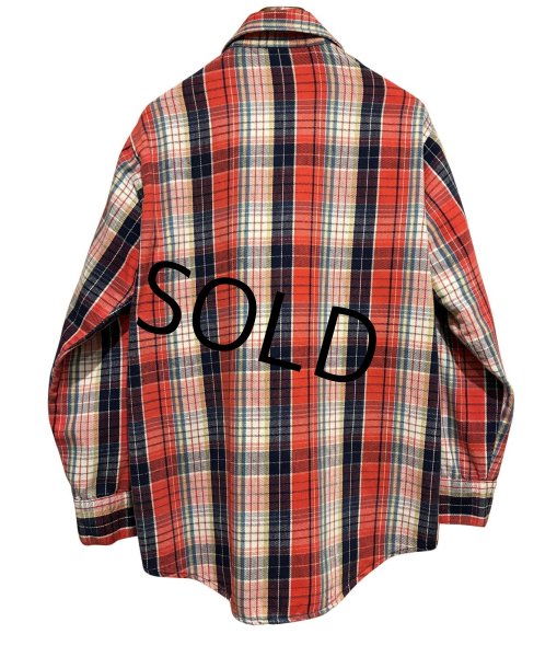 画像3: 80's【USA製】【ビンテージ】 【FROSTPROOF】【フロストプルーフ】【赤ｘ紺ｘ白】チェック ネルシャツ　サイズL-TALL  (3)