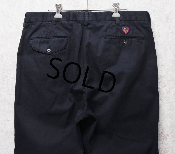 画像4:  ビンテージ【POLO GOLF】ポロゴルフ【ラルフローレン】POLO RALPH LAUREN 【FAIRWAY PANT】【黒】【２タック】【コットンパンツ】【36X32】  (4)