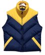 画像1: 【ビンテージ】【ALTRA】アルトラ【紺×黄色】中綿入り【ダウンベスト】ジップアップベスト【サイズＬ】  (1)