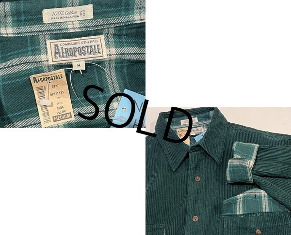 画像2: デッドストック【新品未使用】【Aeropostale】【緑】【コーデュロイ】【シャツジャケット】【サイズＭ】  (2)