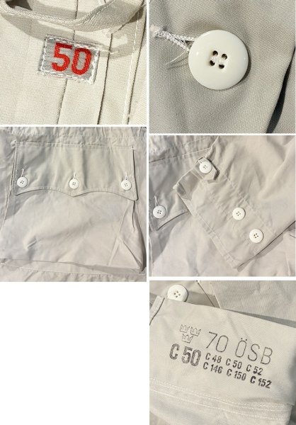 画像2: 【デッドストック】【スウェーデン軍】【Ｍ６２】【スノーカモパーカー】【オーバーコート】【サイズ５０】  (2)