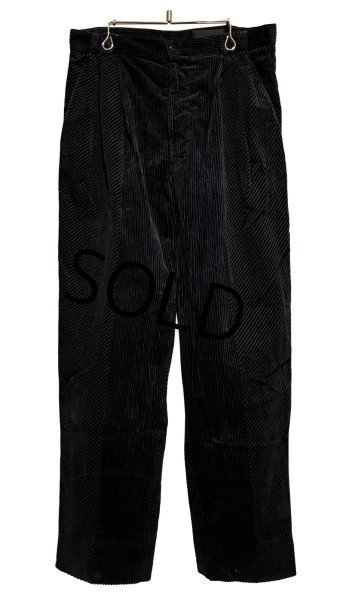 画像1: 【ビンテージ】【イタリー製】【ISTANTE】イスタンテ【濃紺】３タック【コーデュロイスラックス】【W３２程度】  (1)