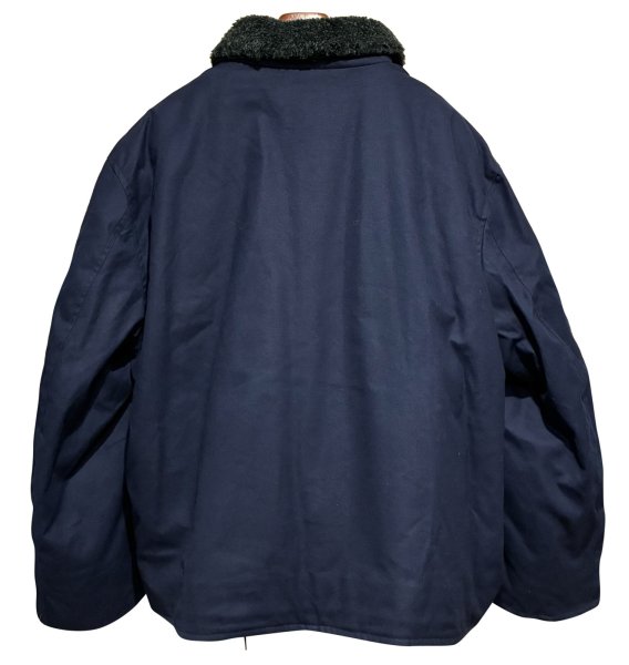 画像3: デッドストック【USA製】【ビンテージ】【SPIEWAK】紺【裏ボアジャケット】ボアブルゾン デッキジャケット【サイズ３ＸＬ】  (3)