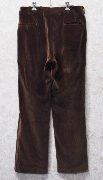画像5: 80's~【ビンテージ】【ブラウン】ベロアスラックス【ベロアパンツ】ストレートシルエット【W33程度】  (5)