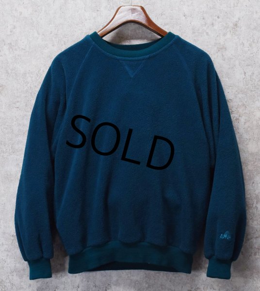 画像1: USA製【ビンテージ】【EMS】【ターコイズ】無地【フリース】フリーススウェット【サイズS】  (1)