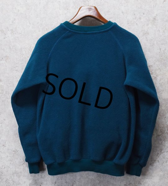 画像3: USA製【ビンテージ】【EMS】【ターコイズ】無地【フリース】フリーススウェット【サイズS】  (3)
