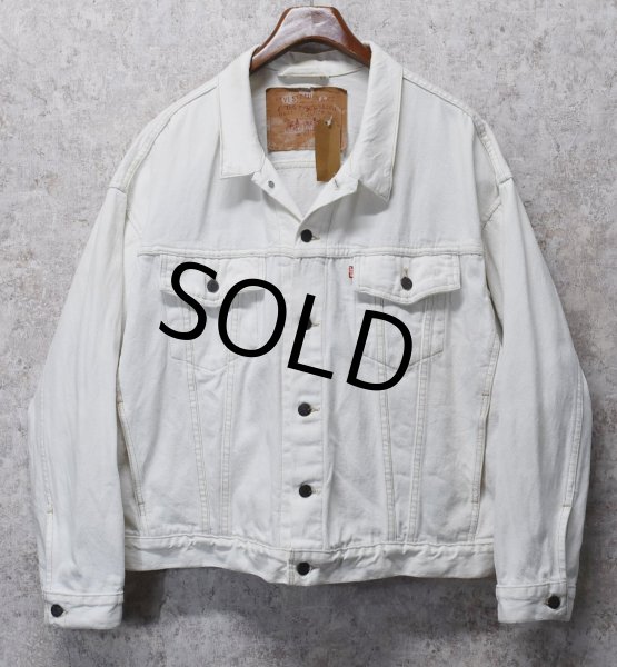 画像1: 90’s 【ビンテージ】USA製【リーバイス】デカパッチ【LEVIS】【70598-4159】白【Gジャン】デニムジャケット【サイズXL】  (1)