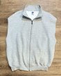 画像1: 90's~【USA製】【RUSSELL】ラッセル 【ビンテージ】グレー【無地】【ジップアップ】ノースリーブスウェット【サイズL】  (1)
