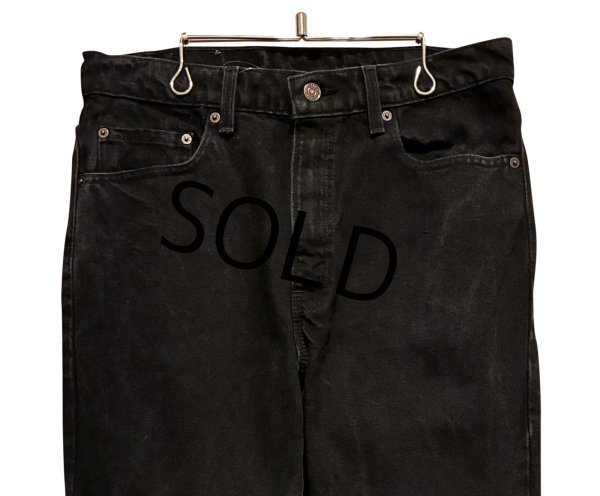 画像3: 90's【USA製】【ビンテージ】【LEVI'S】【リーバイス５０５】505【黒】【デニムパンツ】ブラックデニム【34×32】  (3)