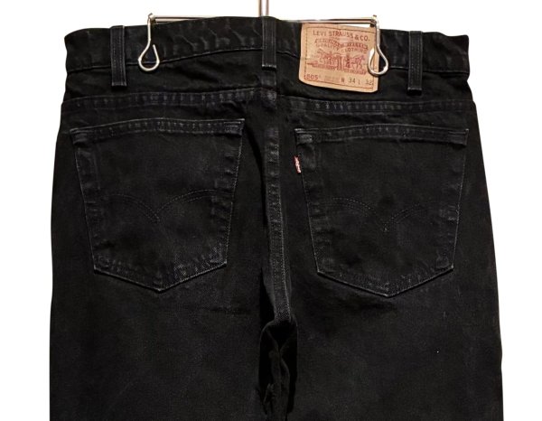 画像4: 90's【USA製】【ビンテージ】【LEVI'S】【リーバイス５０５】505【黒】【デニムパンツ】ブラックデニム【34×32】  (4)