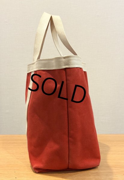 画像4: USA製【ビンテージ】【D.KLEIN】【THE travelers】【赤ｘ白】マチ付き【トートバッグ】  (4)