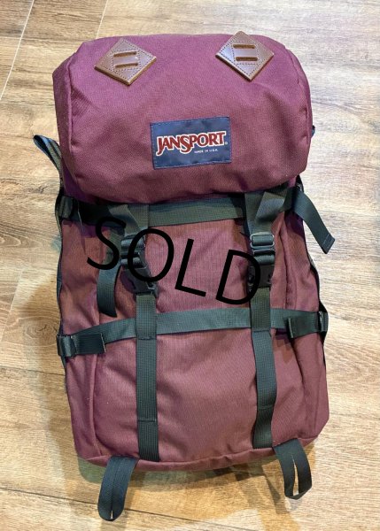 画像1: 90's【ビンテージ】【USA製】【jansport】ジャンスポーツ【エンジ】【バックパック】【リュックサック】  (1)