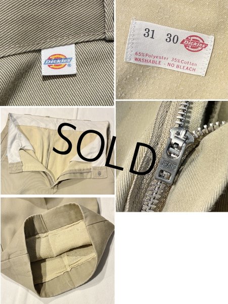 画像2: 【ビンテージ】ディッキーズ【Dickies】【ベージュ】【裏地付き】【ワークパンツ】【31×30】  (2)